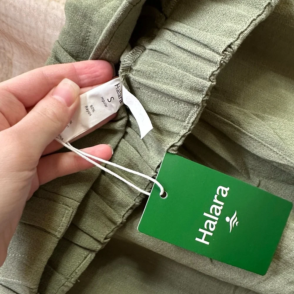 Wide Leg Olive Green Palazzo Pants - Women - Picture 7 of 9